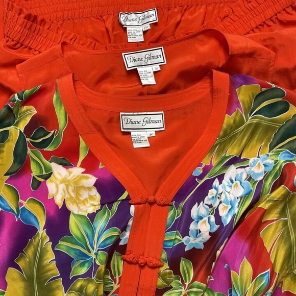 100% silk 3 piece outfit NWT 3X HOLIDAY - Picture 6 of 15